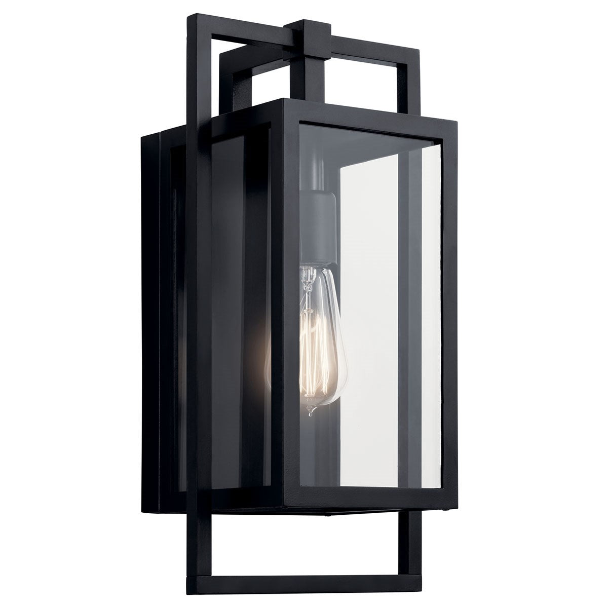 Goson 16 in. Outdoor Wall Sconce Black Finish