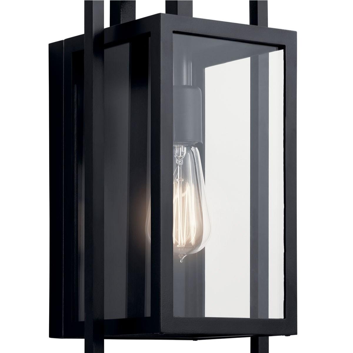 Goson 16 in. Outdoor Wall Sconce Black Finish