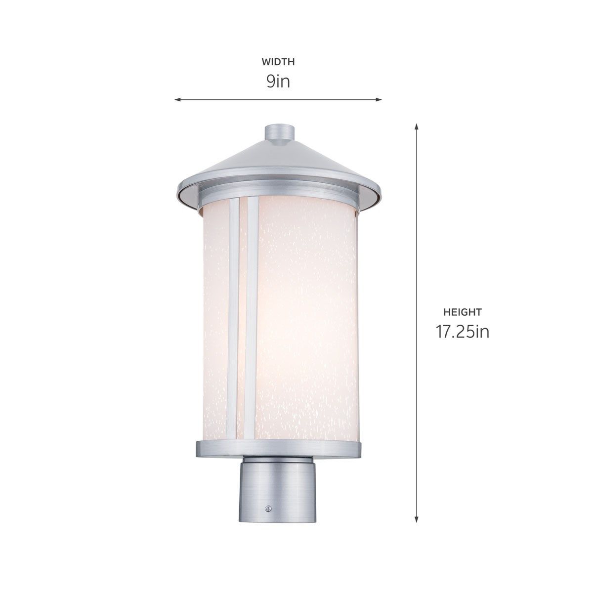 Lombard 17 in. Lantern Head Brushed Aluminum finish - Bees Lighting