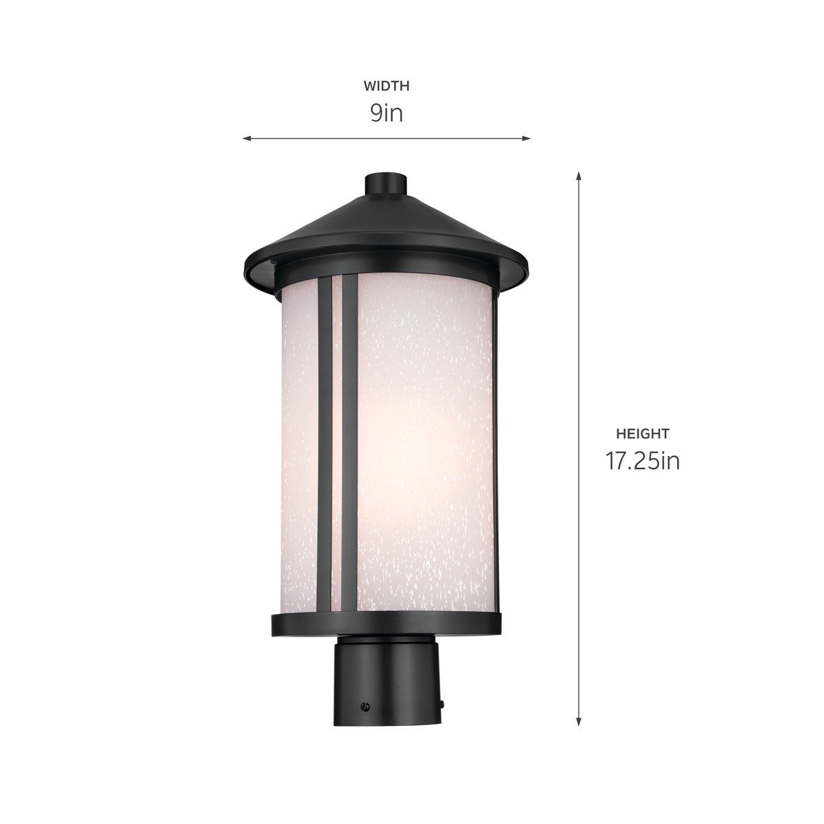 Lombard 17 in. Lantern Head Black finish - Bees Lighting