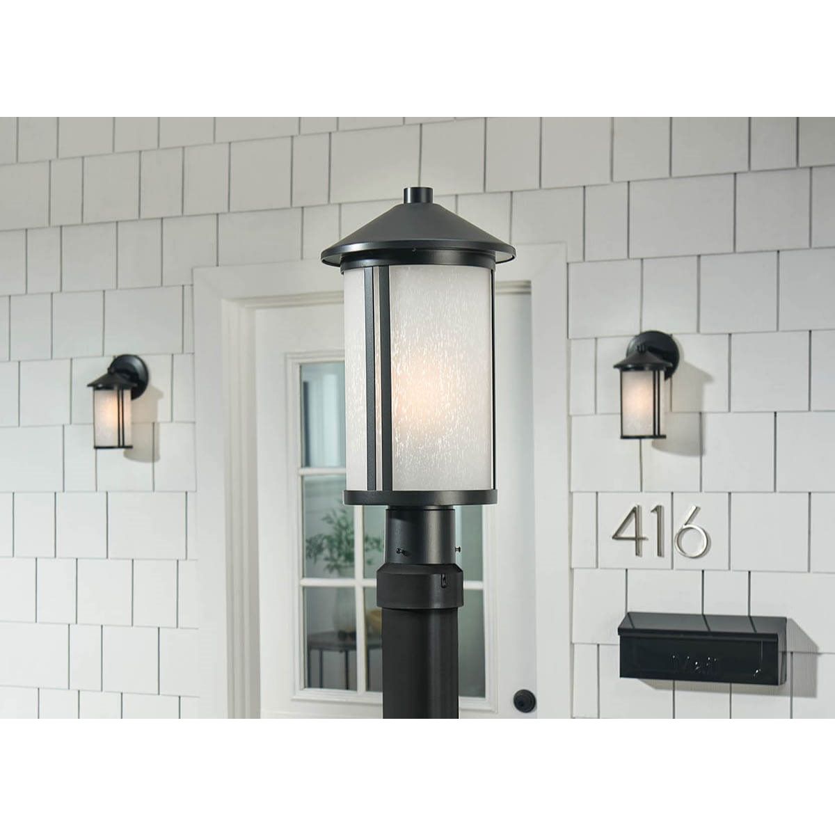 Lombard 17 in. Lantern Head Black finish - Bees Lighting