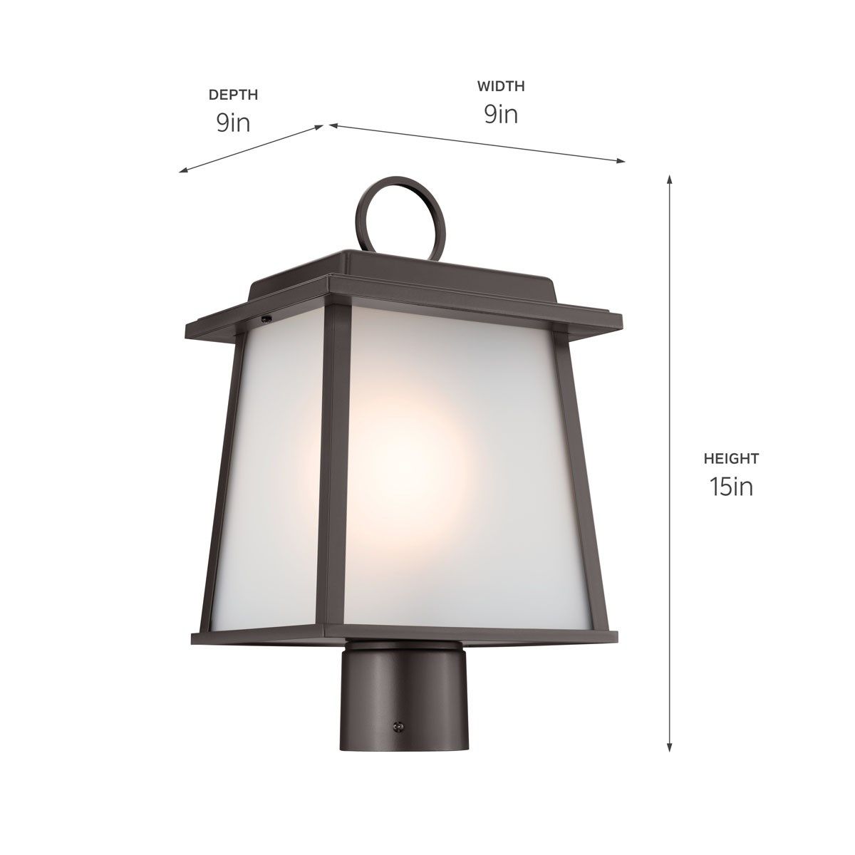 Noward 15 in. Lantern Head Old Bronze finish - Bees Lighting