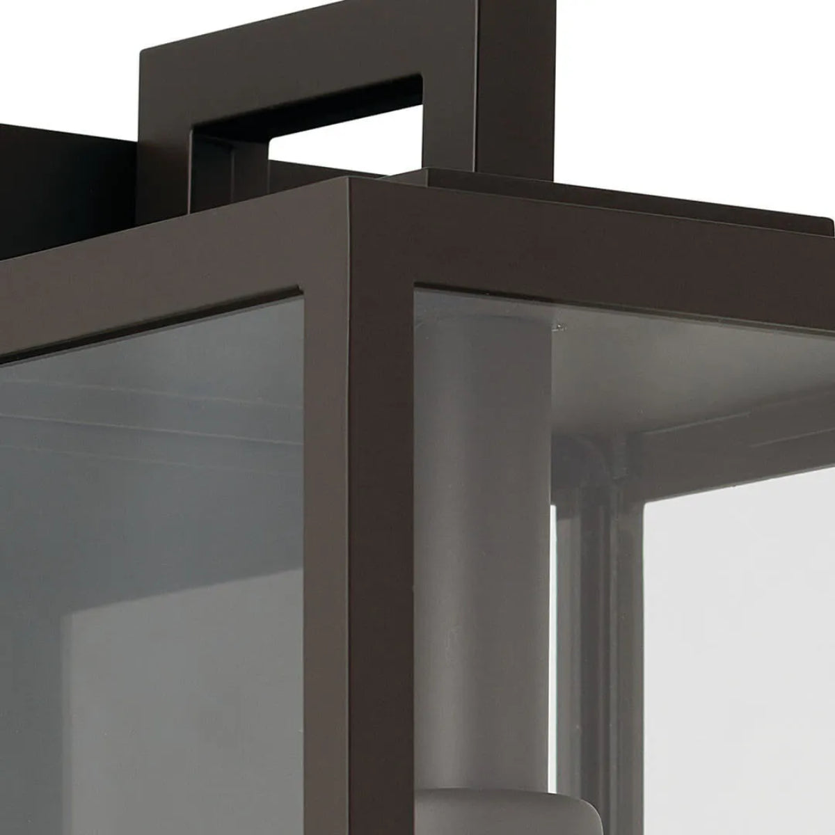 Branner 18" 1-Light Outdoor Wall Light with Clear Glass, Bronze Finish - Bees Lighting