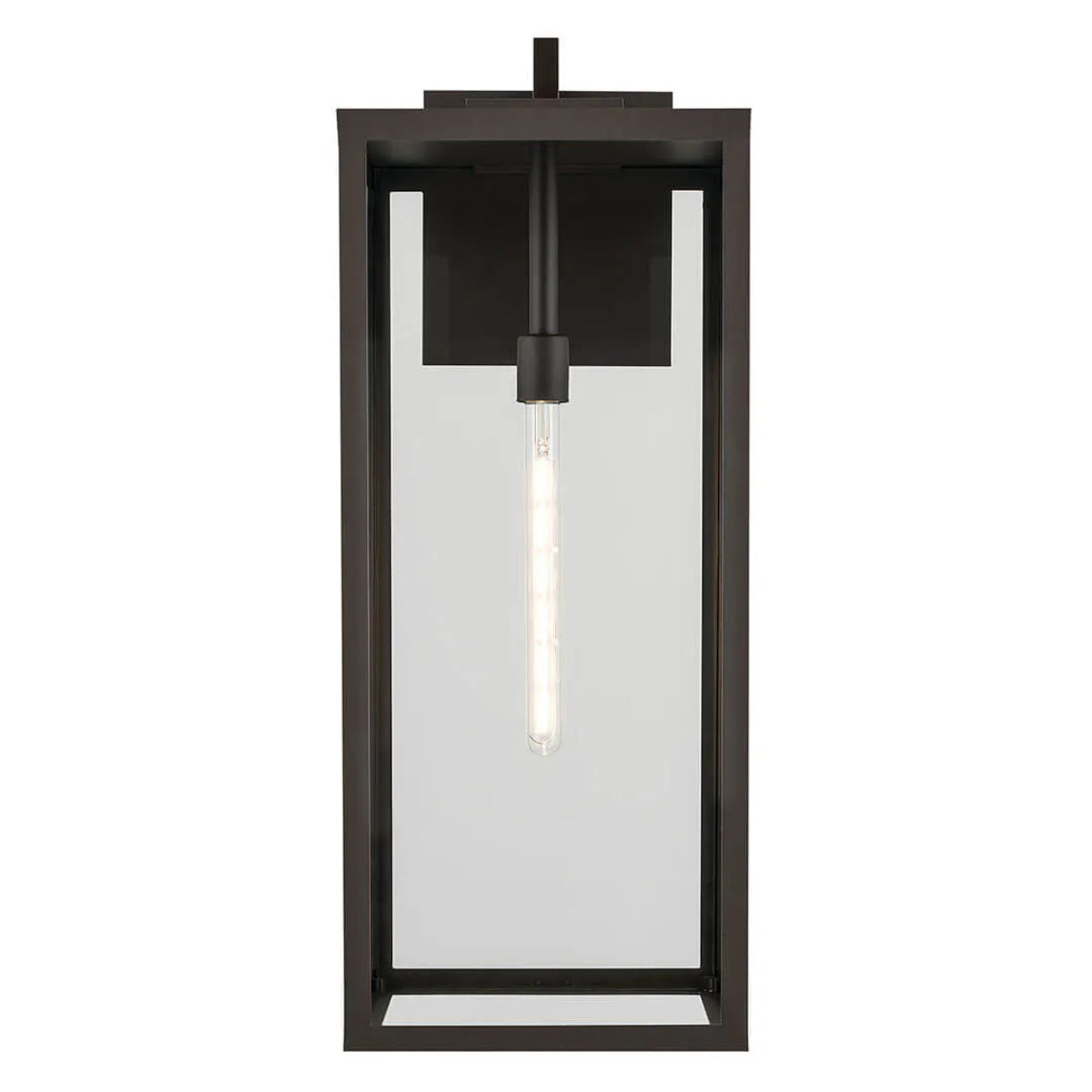 Branner 30" 1-Light Outdoor Wall Light with Clear Glass, Bronze Finish - Bees Lighting