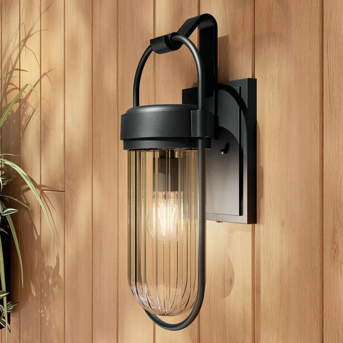 Brix Outdoor Wall Light Black - Bees Lighting