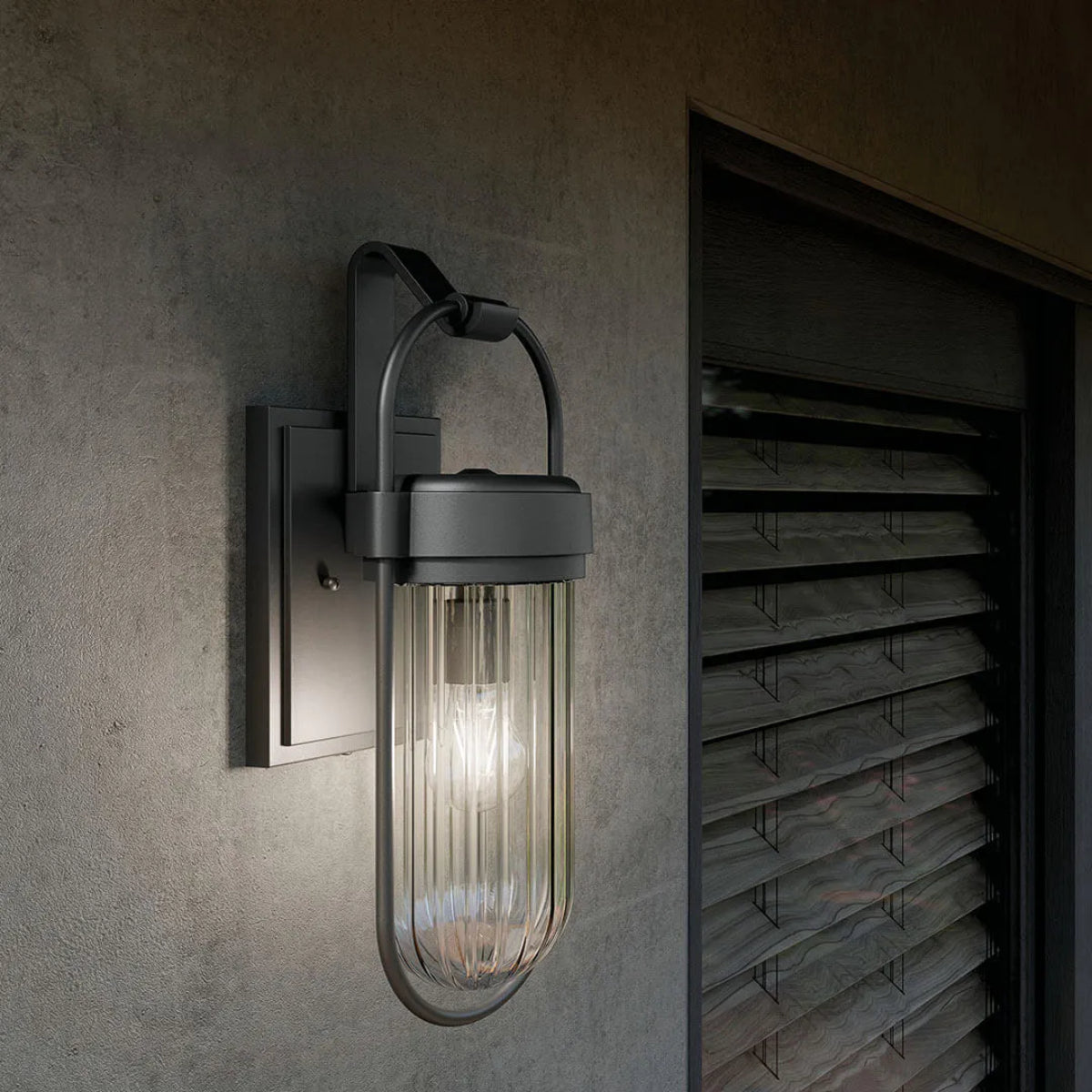 Brix Outdoor Wall Light Black - Bees Lighting
