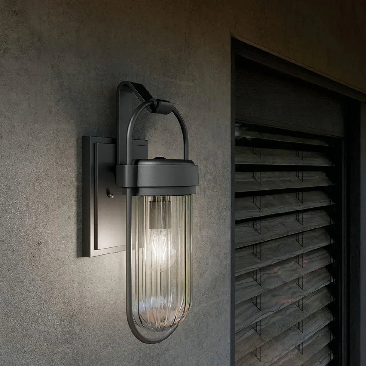 Brix Outdoor Wall Light Black - Bees Lighting