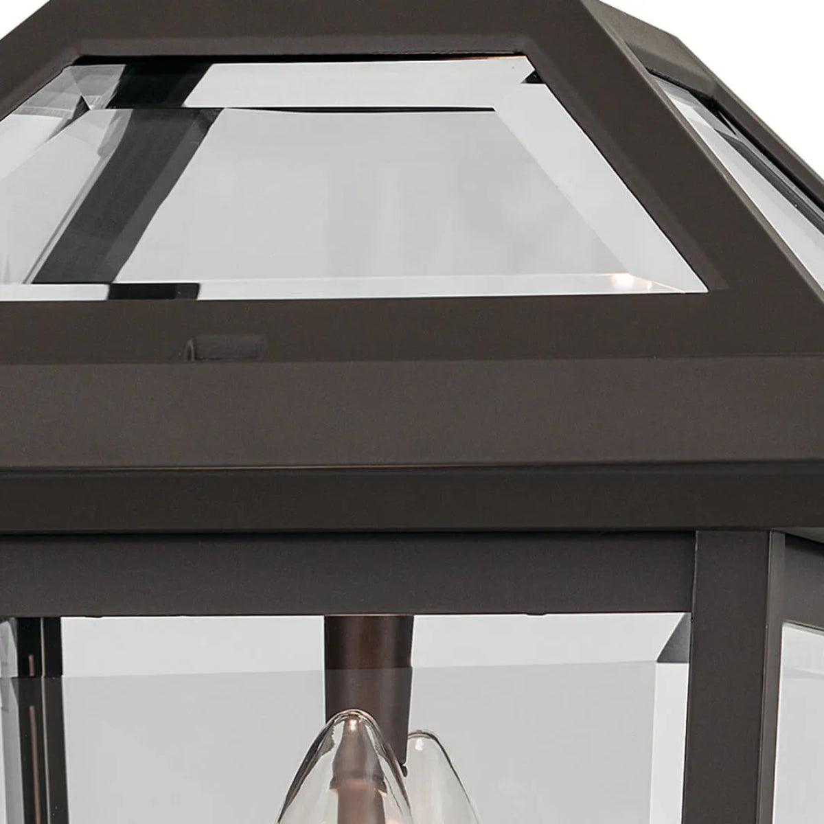 Regence 14" 2-Lights Outdoor Wall Light With Clear Beveled Glass, Bronze Finish - Bees Lighting