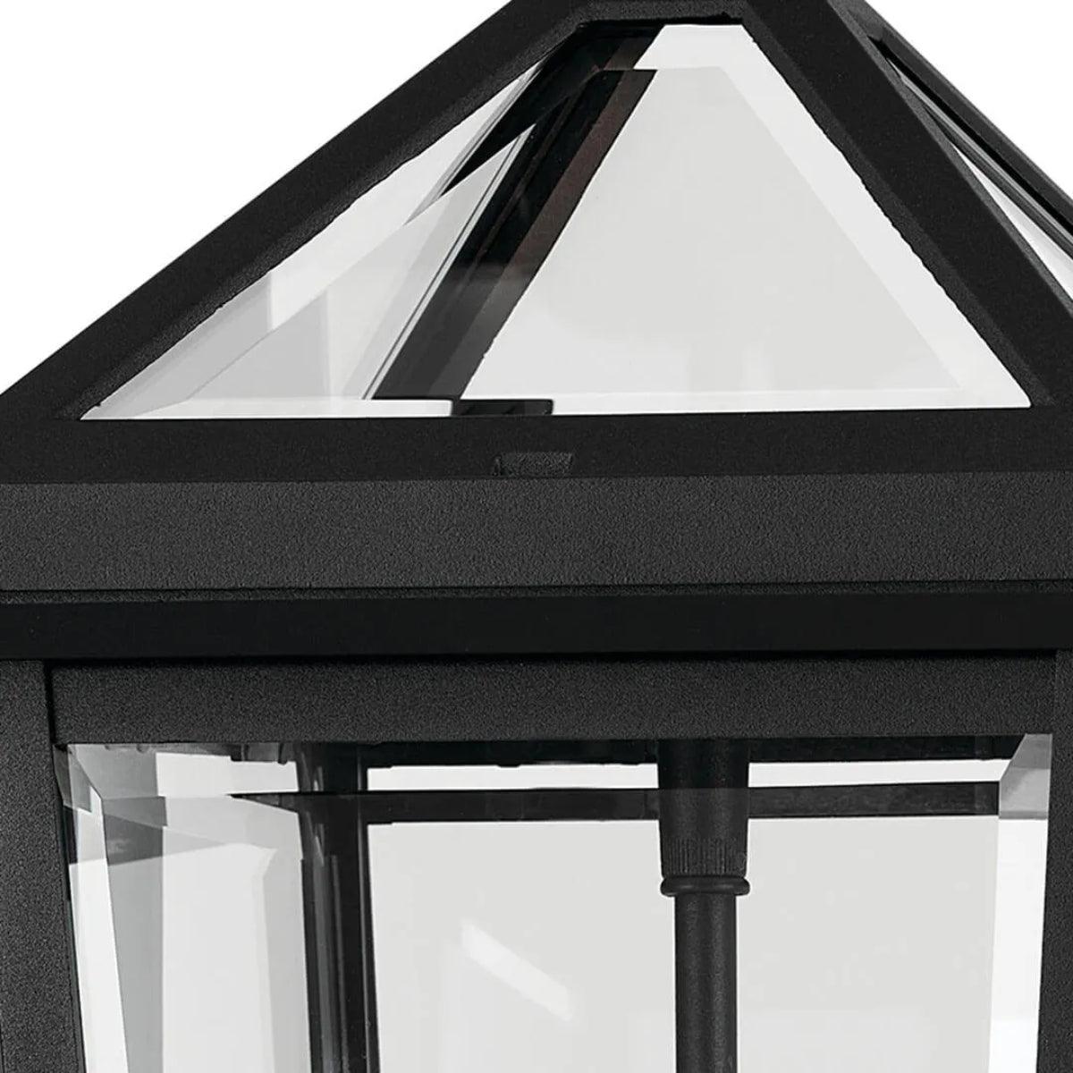 Regence 19" 2-Lights Outdoor Wall Light With Clear Beveled Glass, Black Finish - Bees Lighting