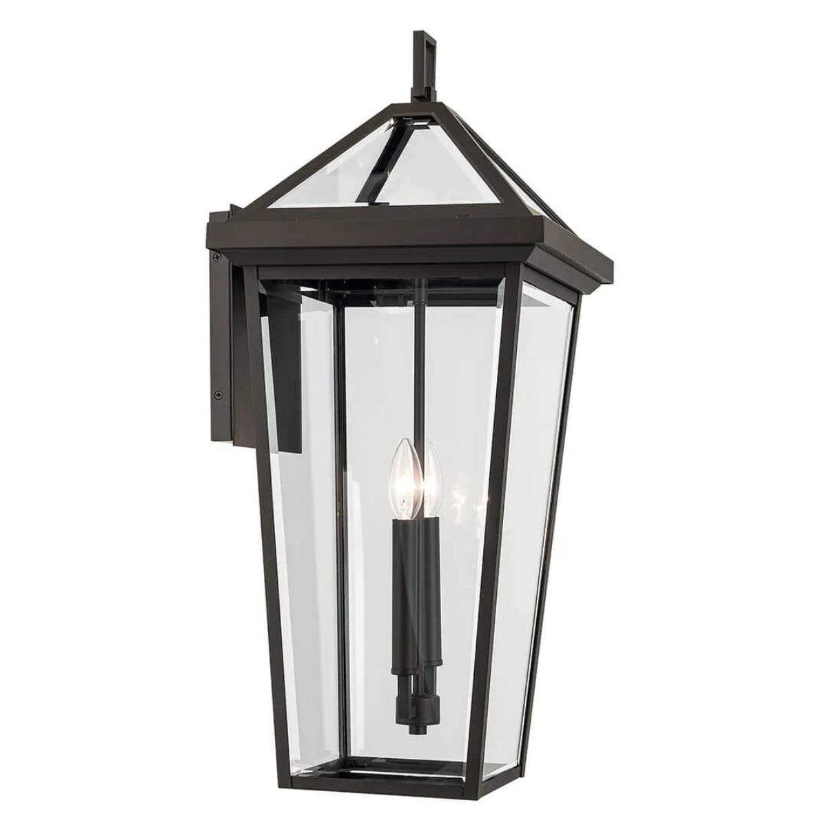 Regence 26" 2-Lights Outdoor Wall Light With Clear Beveled Glass, Bronze Finish - Bees Lighting