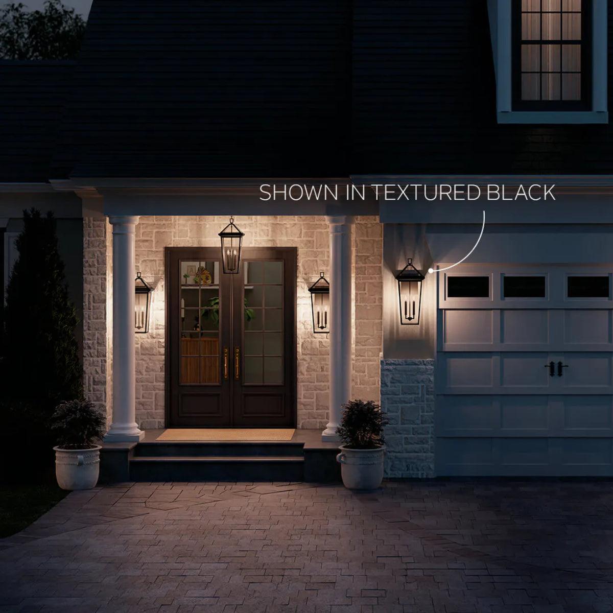 Regence 26" 2-Lights Outdoor Wall Light With Clear Beveled Glass, Bronze Finish - Bees Lighting
