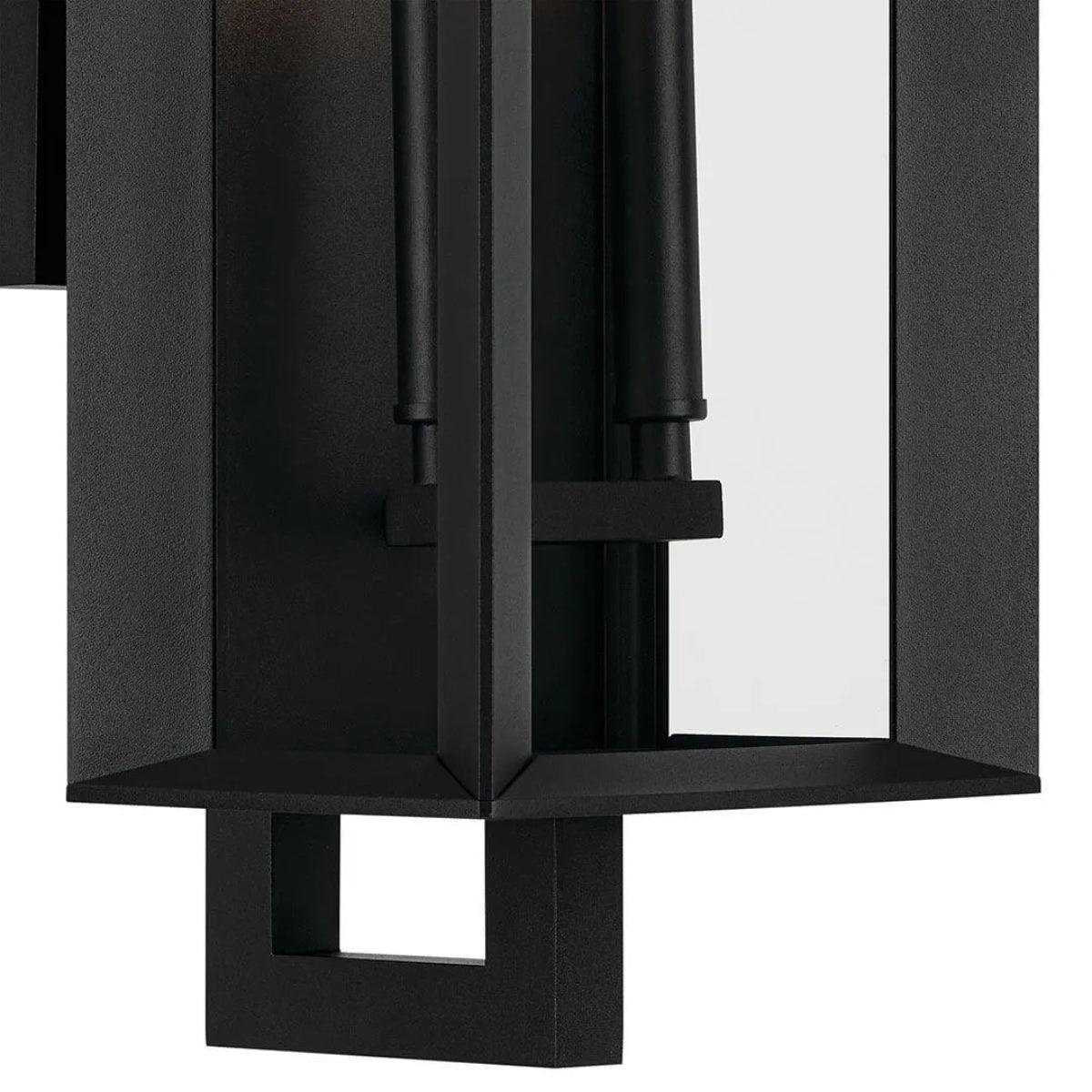 Kroft 24" 2-Lights Outdoor Wall Light, Black Finish - Bees Lighting