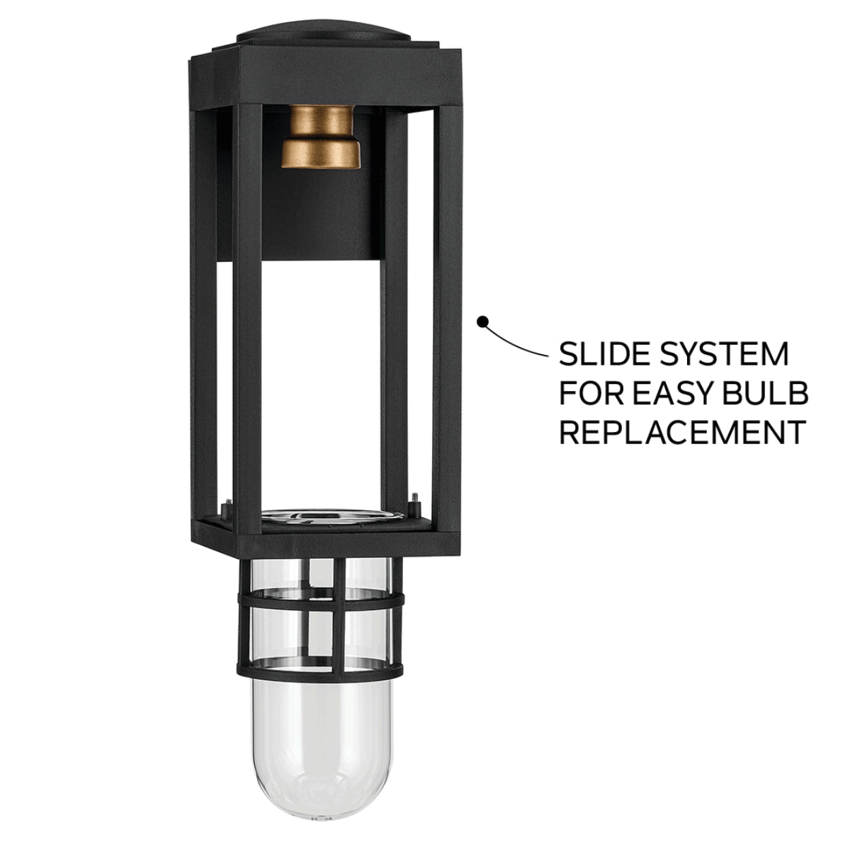 Hone 13" 1-Light Outdoor Wall Light, Black Finish - Bees Lighting