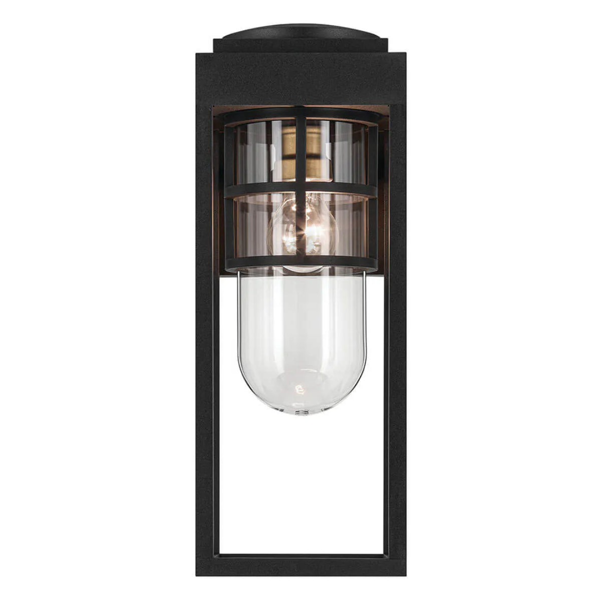 Hone 18" 1-Light Outdoor Wall Light, Black Finish - Bees Lighting
