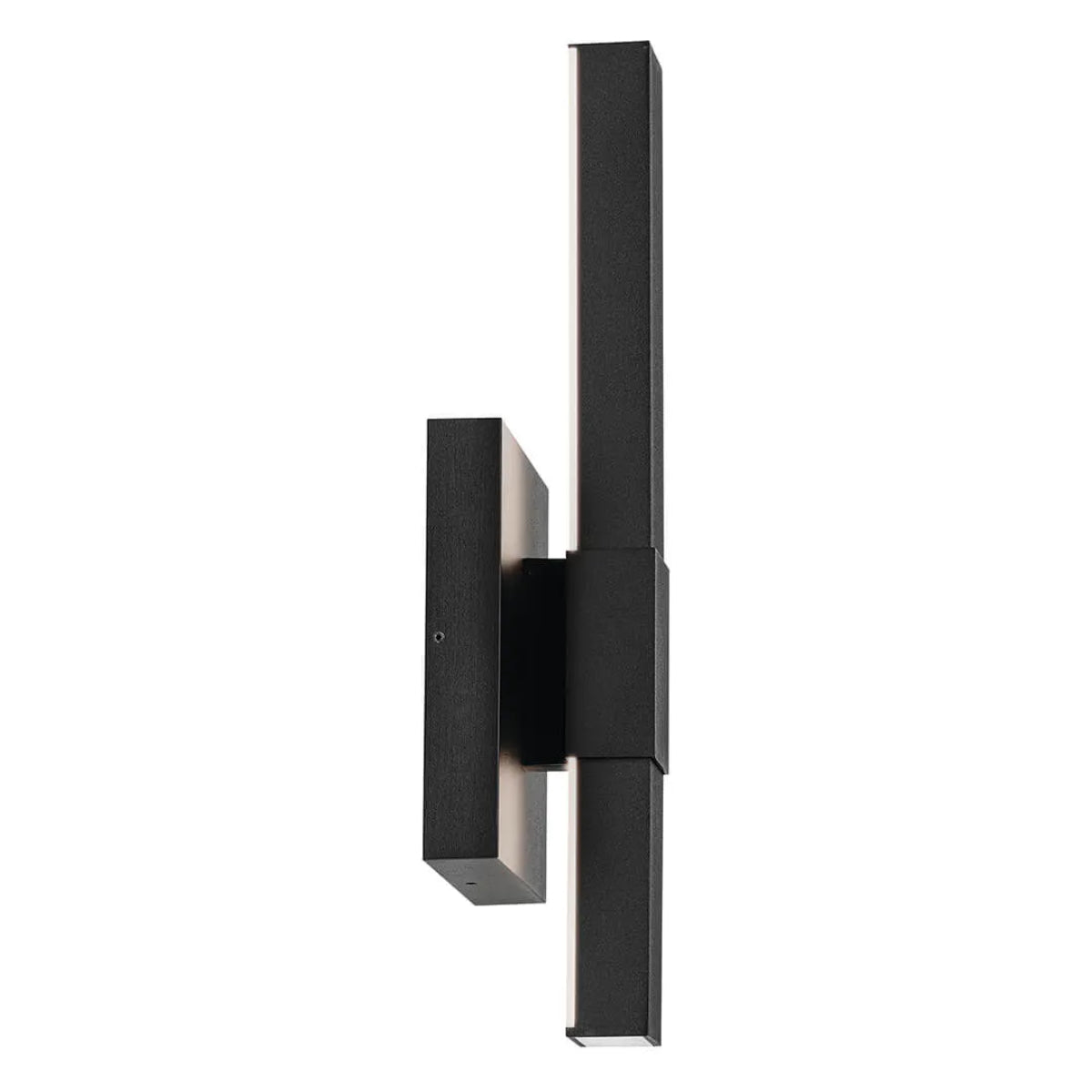 Nocar 16" 1-Light LED Outdoor Wall Light With Clear Acrylic Satin Etched Glass, Black Finish - Bees Lighting