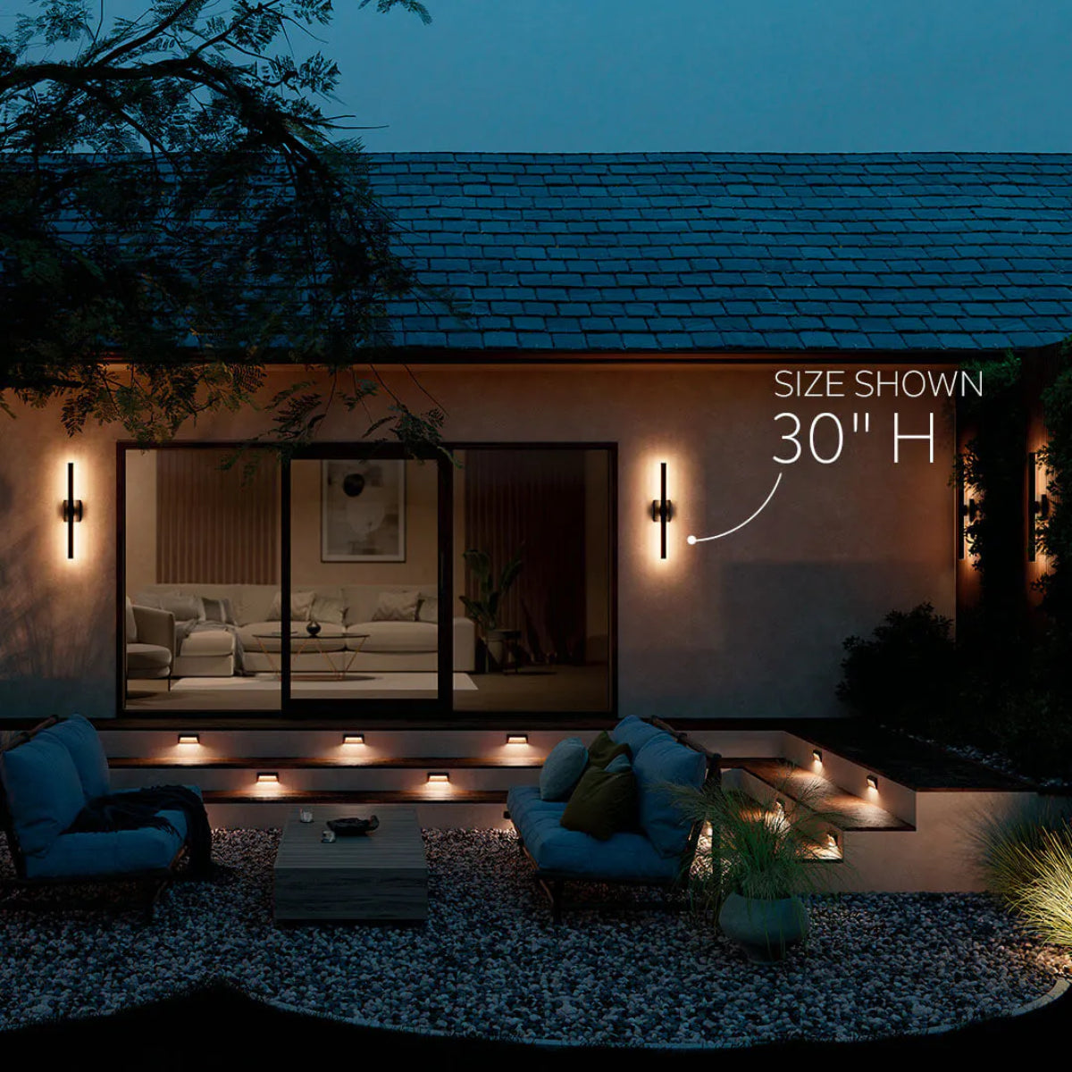 Nocar 16" 1-Light LED Outdoor Wall Light With Clear Acrylic Satin Etched Glass, Black Finish - Bees Lighting