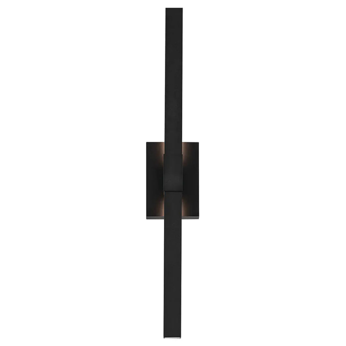 Nocar 30" 1-Light LED Outdoor Wall Light With Clear Acrylic Satin Etched Glass, Black Finish - Bees Lighting
