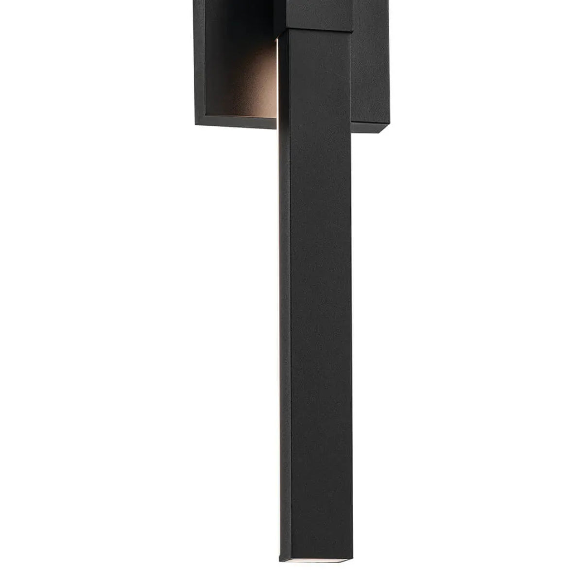 Nocar 30" 1-Light LED Outdoor Wall Light With Clear Acrylic Satin Etched Glass, Black Finish - Bees Lighting