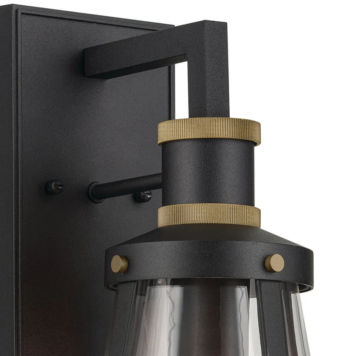 Talman 18" 1-Light Outdoor Wall Light With Clear Glass, Black Finish - Bees Lighting