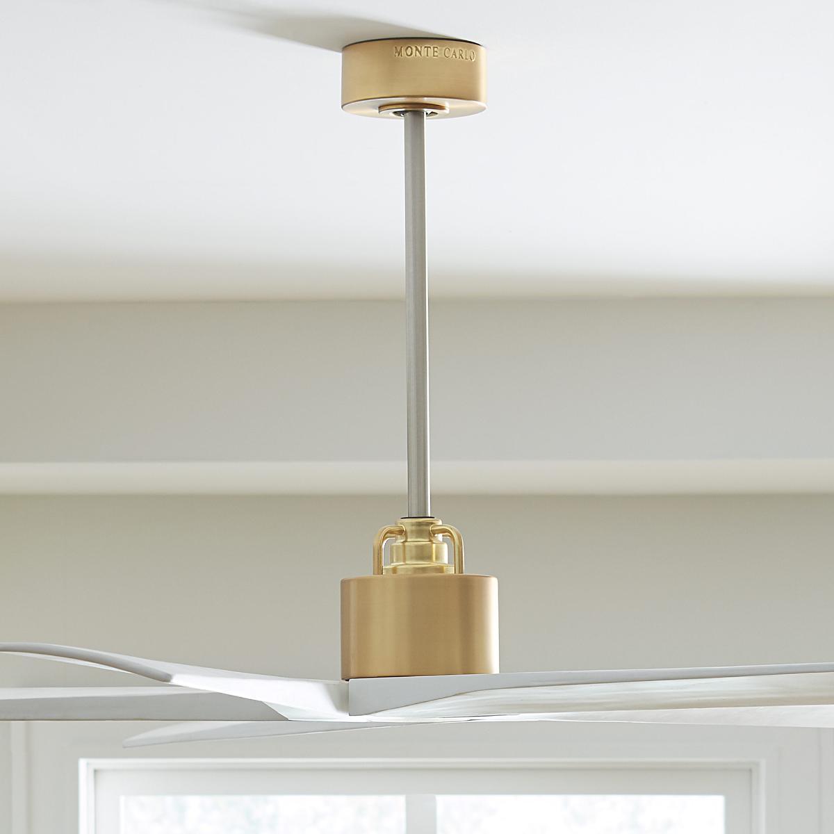 Aspen 56 Inch Burnished Brass Outdoor Ceiling Fan with Remote - Bees Lighting