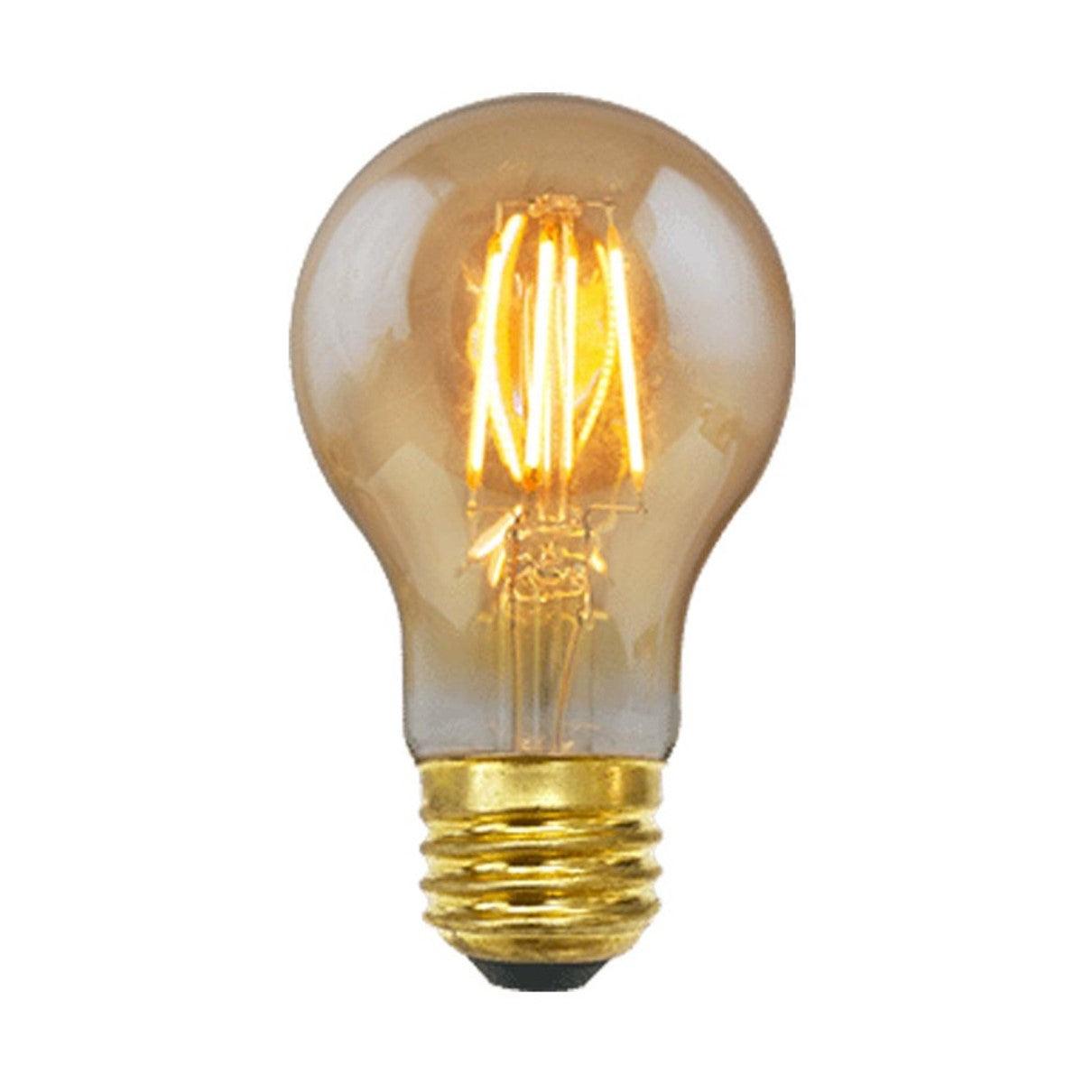 A19 LED Bulb, 5 Watt, 340 Lumens, 2000K, E26 Medium Base, Amber Finish - Bees Lighting