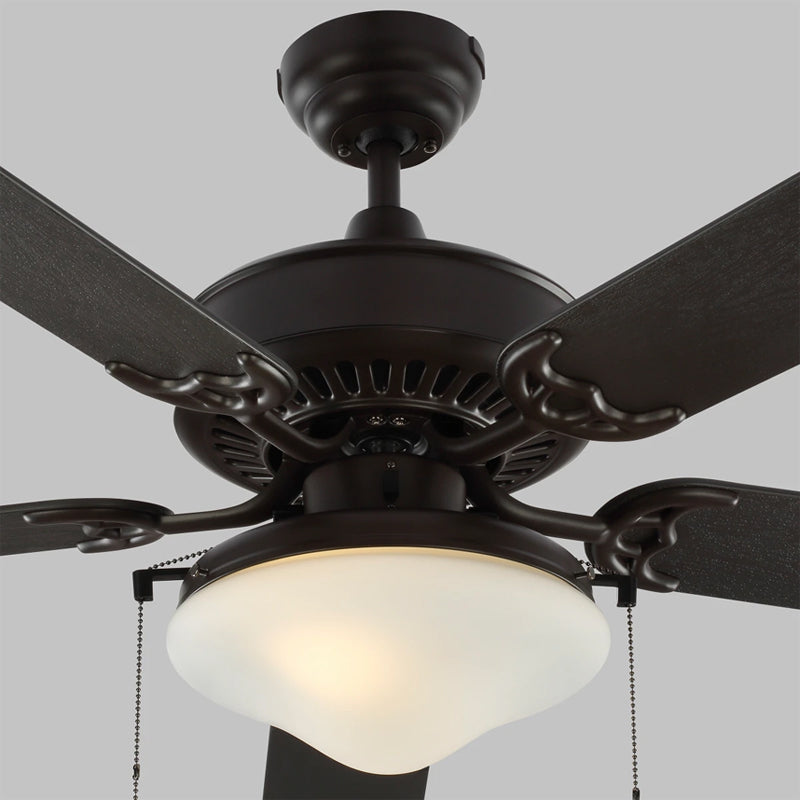 Haven 52 Inch Matte Black Outdoor Ceiling Fan With Light