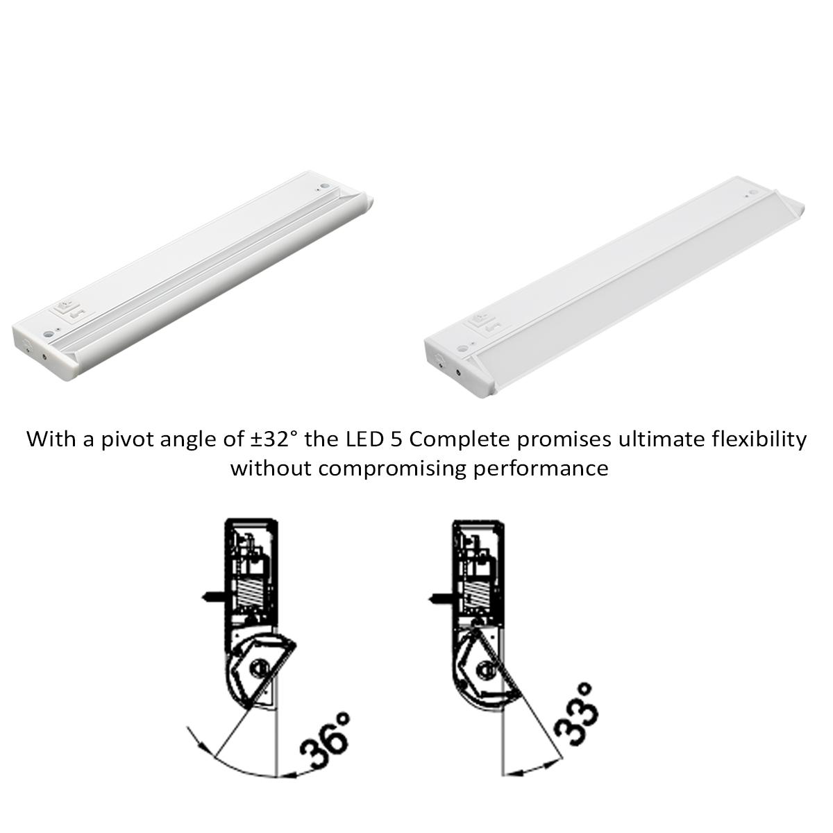 LED 5-Complete 24" Under Cabinet LED Light, Selectable CCT, 15 Watts, 120V, Bronze - Bees Lighting