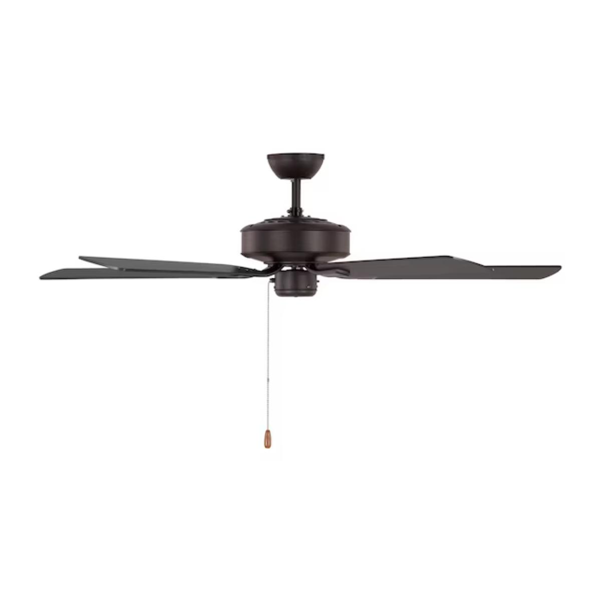 Linden 52" Bronze Dual Mount Ceiling Fan with Pull Chain - Bees Lighting