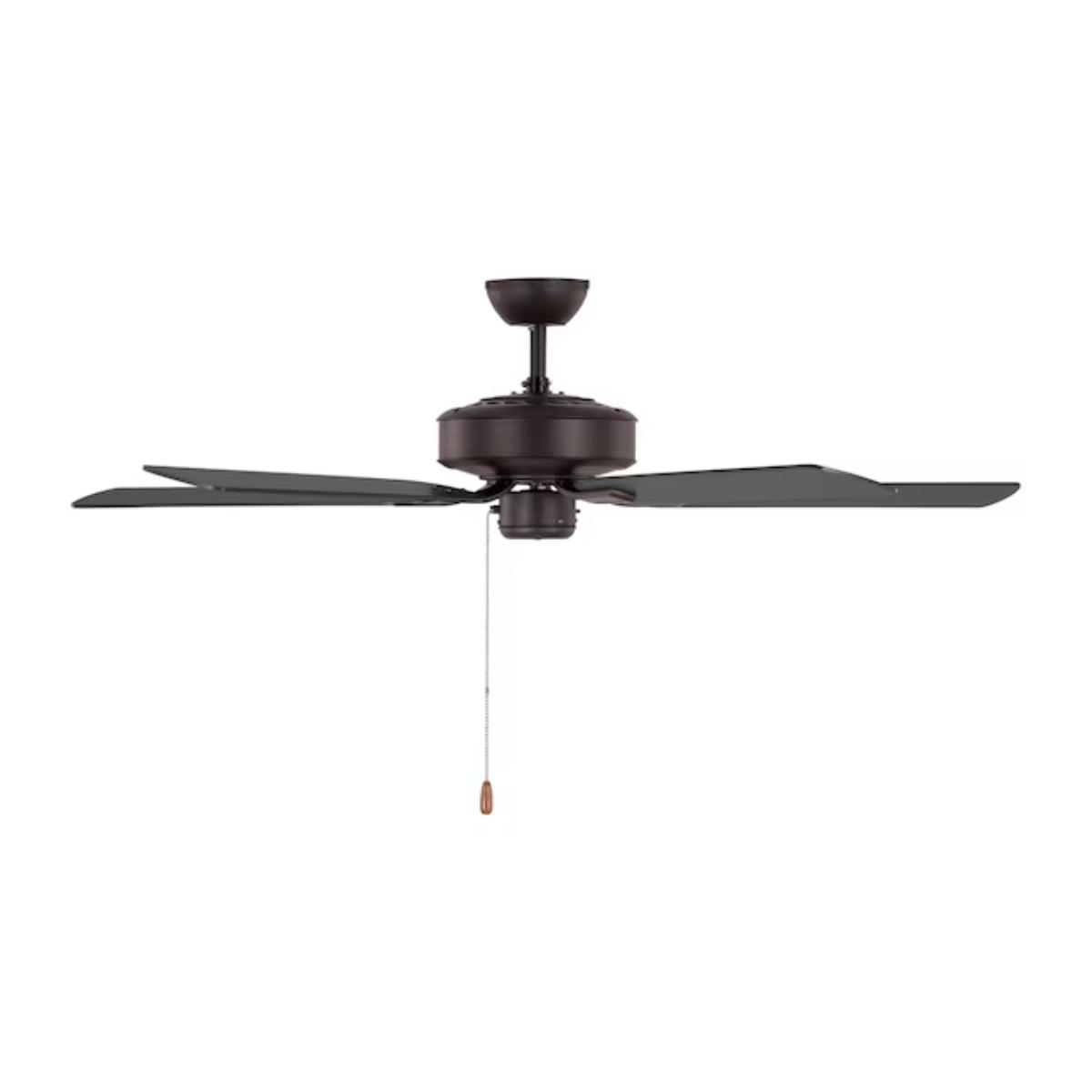Linden 52" Bronze Dual Mount Ceiling Fan with Pull Chain - Bees Lighting