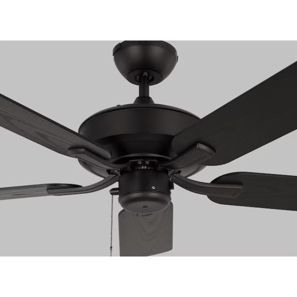 Linden Outdoor 44" Bronze Dual Mount Ceiling Fan with Pull Chain