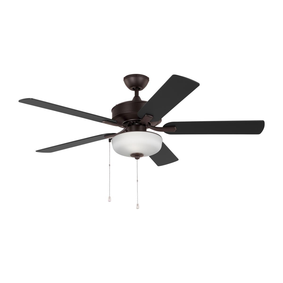 Linden Outdoor 52" Bronze LED Dual Mount Ceiling Fan with Pull Chain