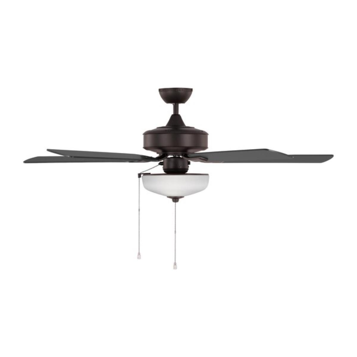 Linden Outdoor 52" Bronze LED Dual Mount Ceiling Fan with Pull Chain
