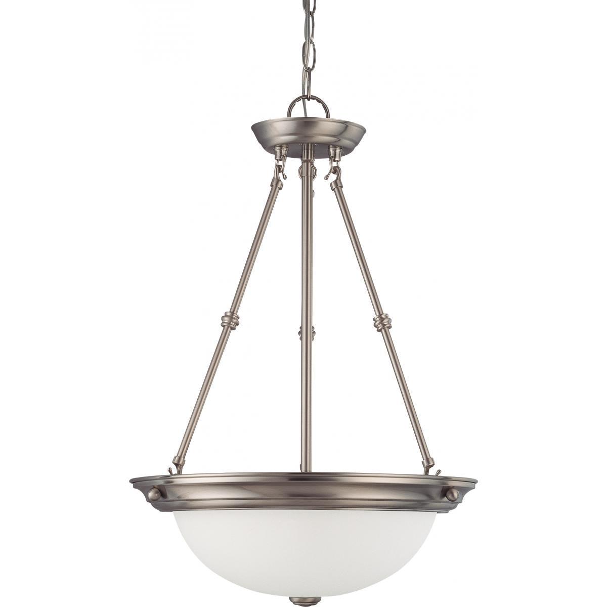 15 in. 3 Lights Pendant Light Frosted Glass