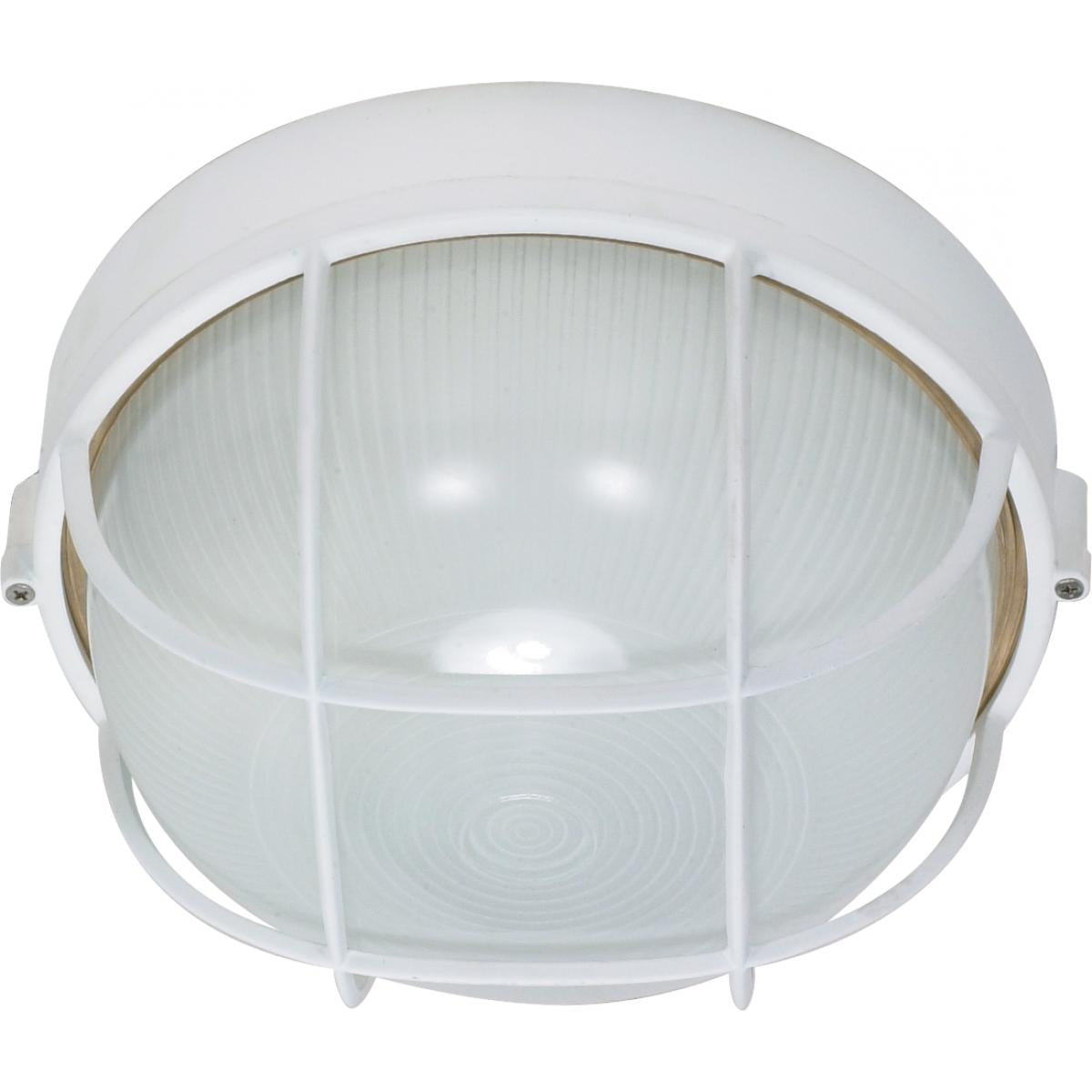 1 Light 10" Round Cage Bulkhead Light
