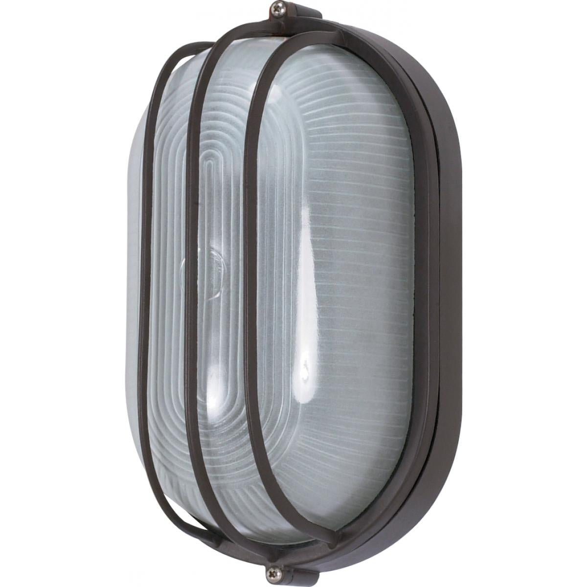 1 Light 10" Oval Cage Bulkhead Sconce
