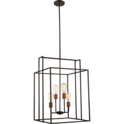 Lake 19 in. 4 Lights Pendant Light Bronze Finish - Bees Lighting