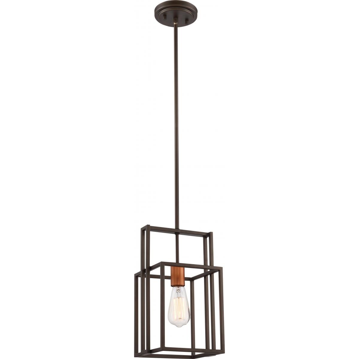 Lake 8 in. Pendant Light Bronze Finish - Bees Lighting
