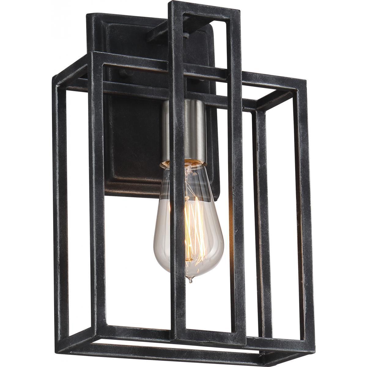 Lake 12" Armed Sconce, Black Finish - Bees Lighting