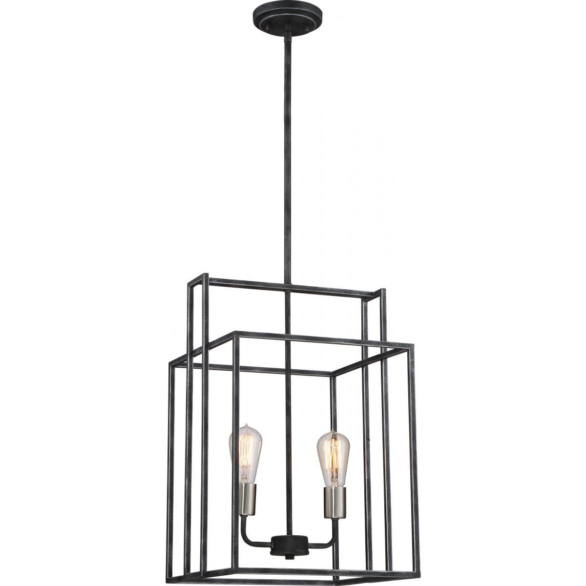 Lake 14 in. 2 Lights Pendant Light Black Finish - Bees Lighting