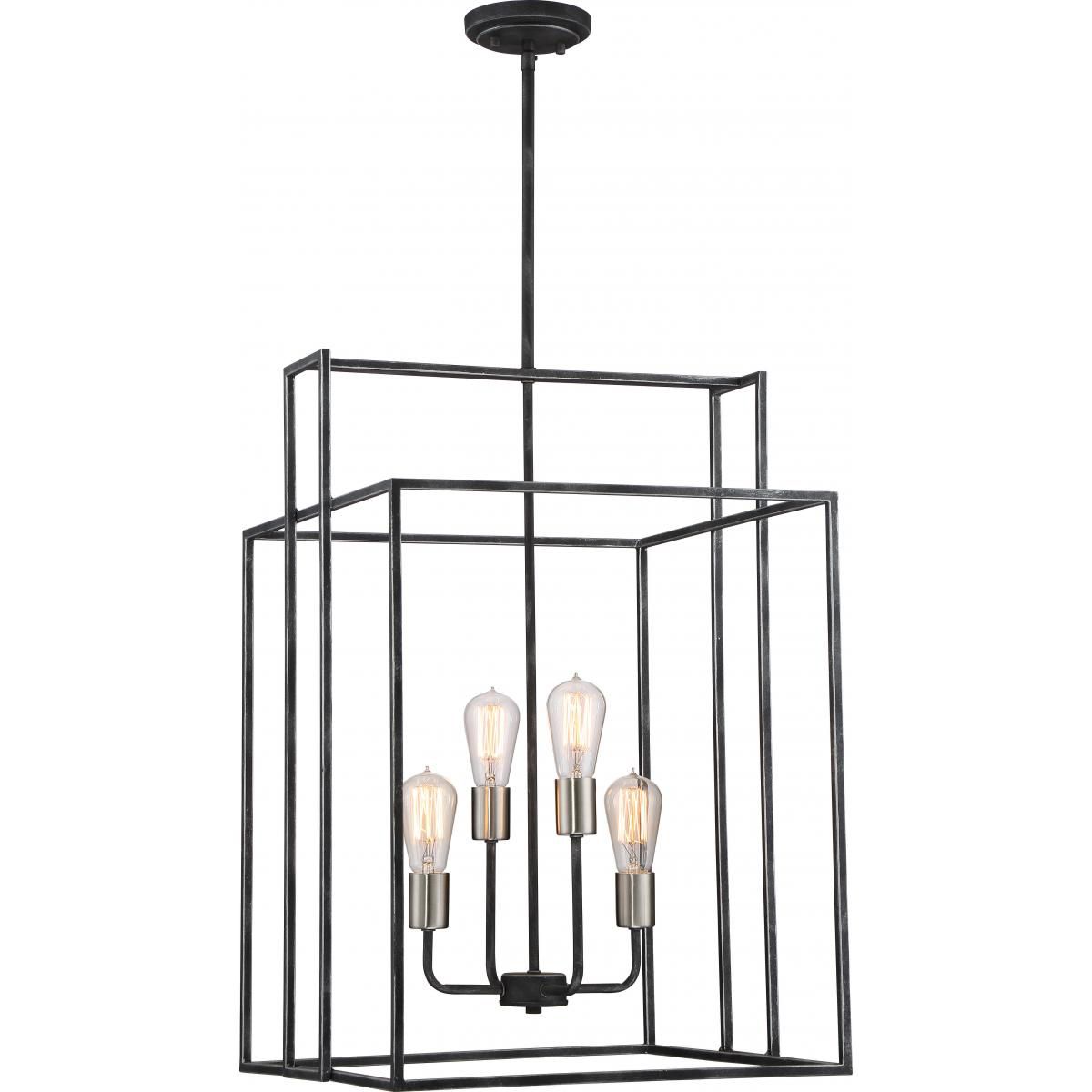Lake 19 in. 4 Lights Pendant Light Black Finish - Bees Lighting