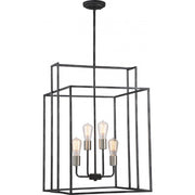Lake 19 in. 4 Lights Pendant Light Black Finish - Bees Lighting