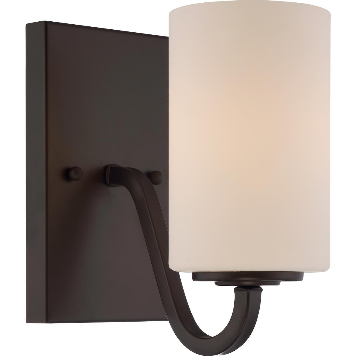 Willow Vanity Light, White Glass - Bees Lighting