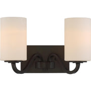 Willow Vanity Light, White Glass - Bees Lighting