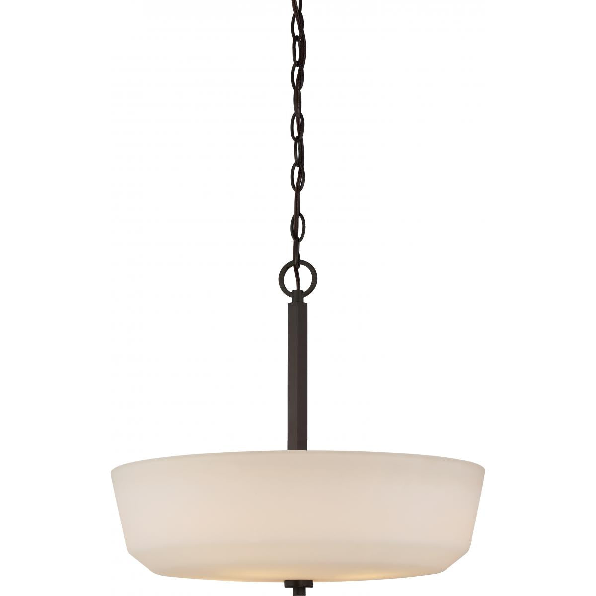 Willow 18 in. 4 Lights Pendant Light, White Glass - Bees Lighting