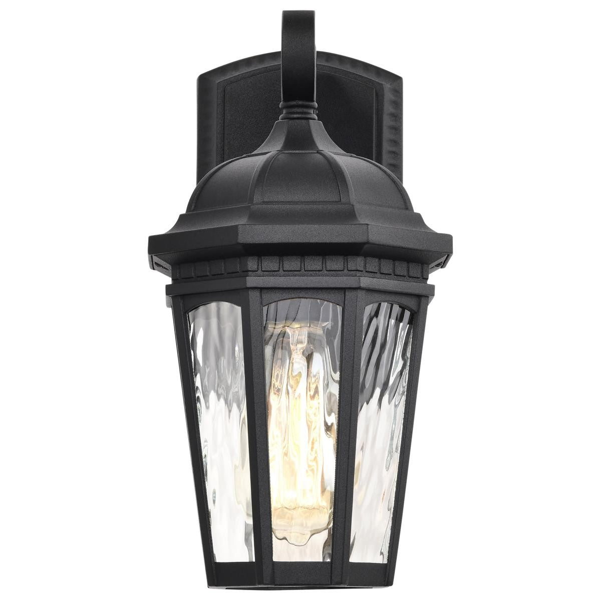 East River 12" Outdoor Wall Light, Matte Black Finish - Bees Lighting