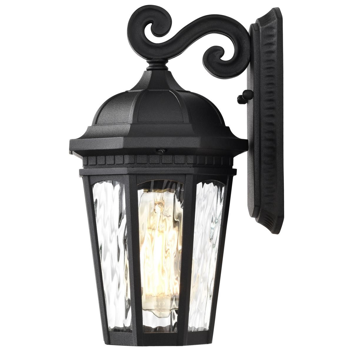East River 12" Outdoor Wall Light, Matte Black Finish - Bees Lighting
