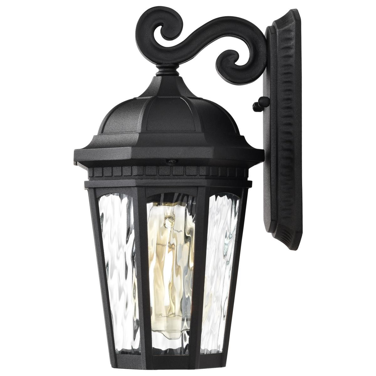 East River 12" Outdoor Wall Light, Matte Black Finish - Bees Lighting