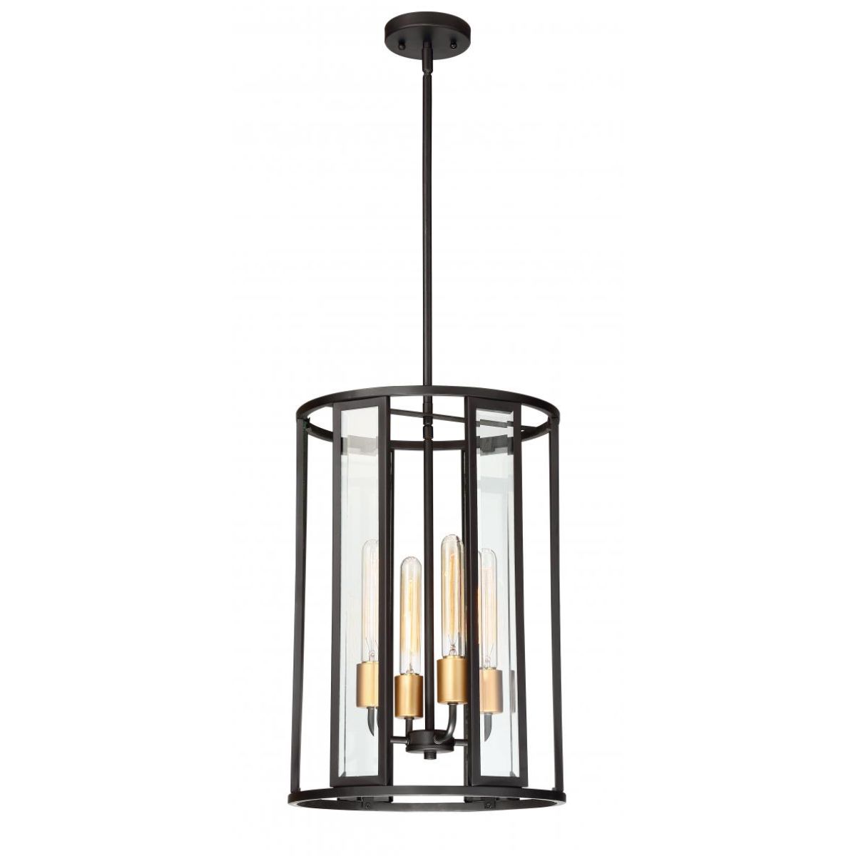 Payne 14 in. 4 Lights Pendant Light Bronze Finish - Bees Lighting