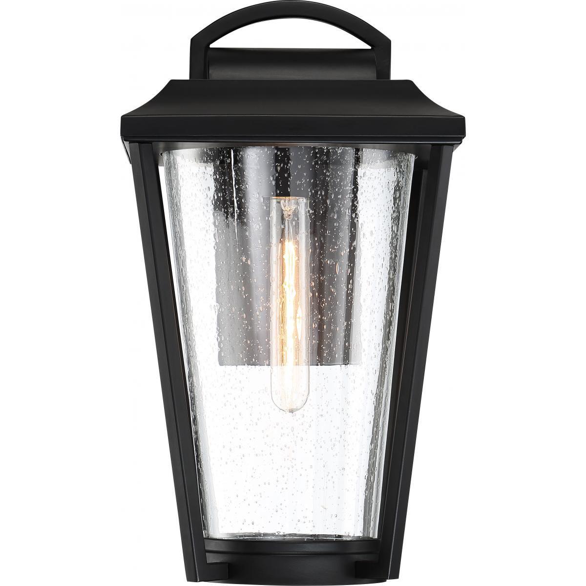 Lakeview 1 Light Outdoor Wall Light Bronze Finish, Clear Seeded Glass - Bees Lighting