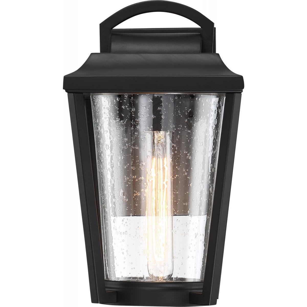 Lakeview 1 Light Outdoor Wall Light Bronze Finish, Clear Seeded Glass - Bees Lighting